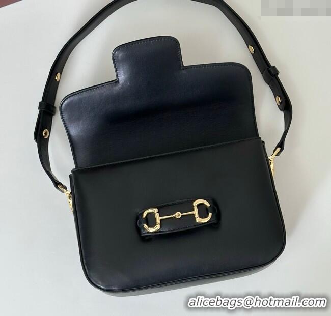Luxury Discount Gucci Horsebit 1955 Aura small shoulder bag in Leather 847063 Black 2025