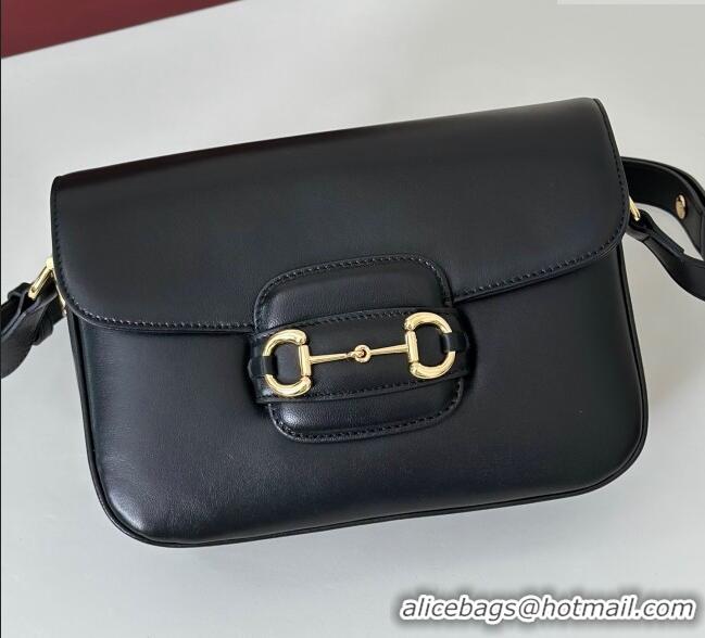 Luxury Discount Gucci Horsebit 1955 Aura small shoulder bag in Leather 847063 Black 2025