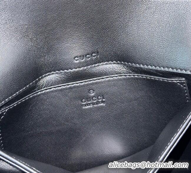 Luxury Discount Gucci Horsebit 1955 Aura small shoulder bag in Leather 847063 Black 2025