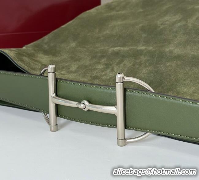 Cheap Design Gucci Beatrix Suede large tote bag 850546 Green 2025