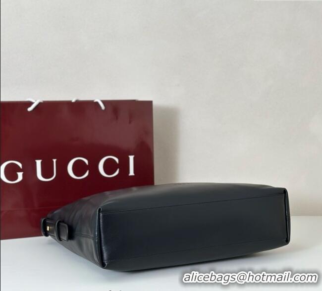 Buy Cheap Gucci Beatrix Leather large tote bag 850546 Black 2025