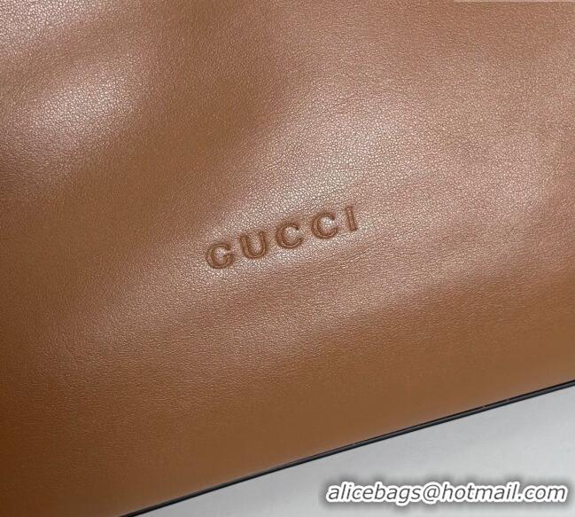 Trendy Design Gucci Beatrix Leather large tote bag 850546 Brown 2025