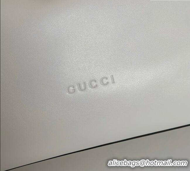 Affordable Price Gucci Beatrix Leather large tote bag 850546 White 2025