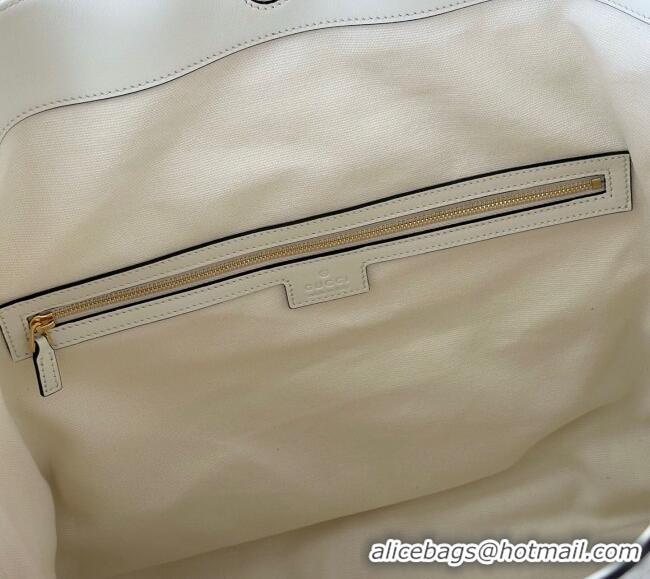 Affordable Price Gucci Beatrix Leather large tote bag 850546 White 2025
