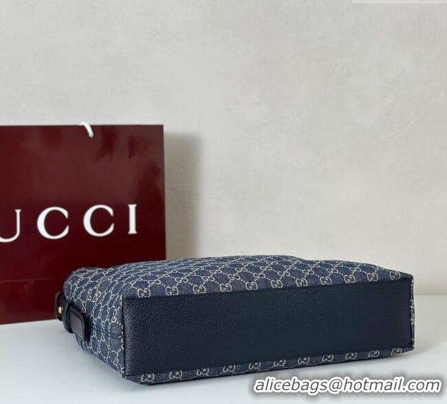 Grade Design Gucci Beatrix GG Denim large tote bag 850546 Navy Blue 2025