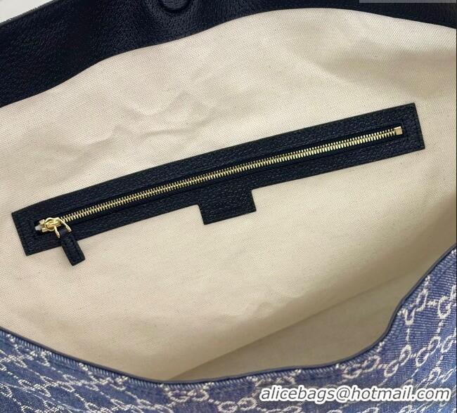 Grade Design Gucci Beatrix GG Denim large tote bag 850546 Navy Blue 2025