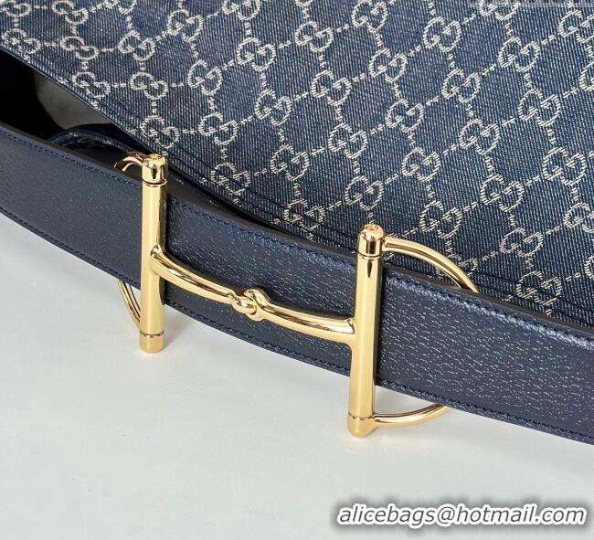 Grade Design Gucci Beatrix GG Denim large tote bag 850546 Navy Blue 2025