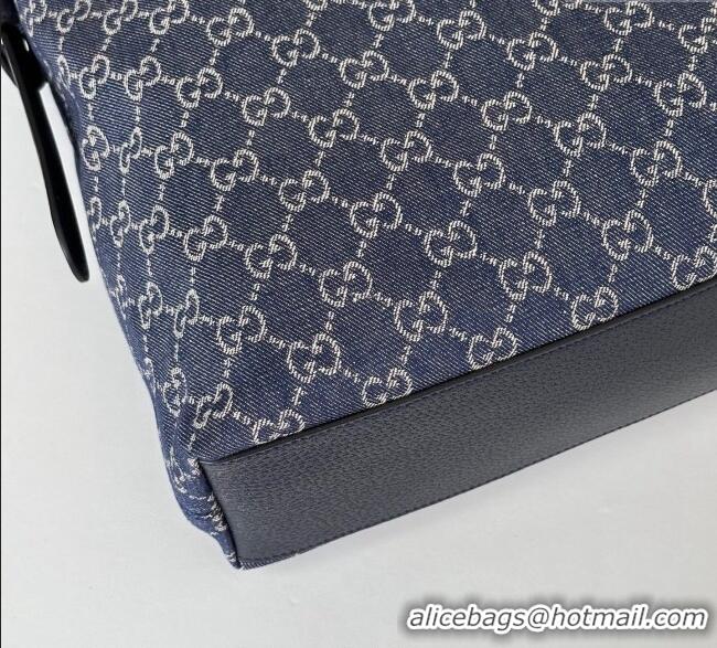 Grade Design Gucci Beatrix GG Denim large tote bag 850546 Navy Blue 2025