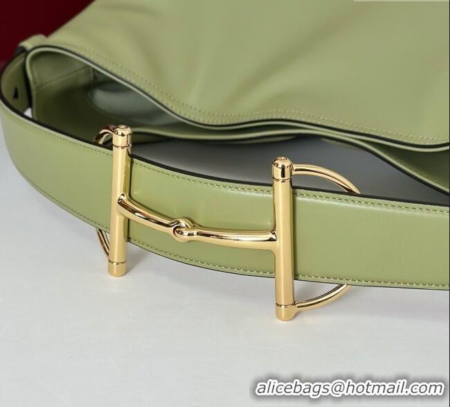 Discount Gucci Beatrix Leather large tote bag 850546 Sage Green 2025