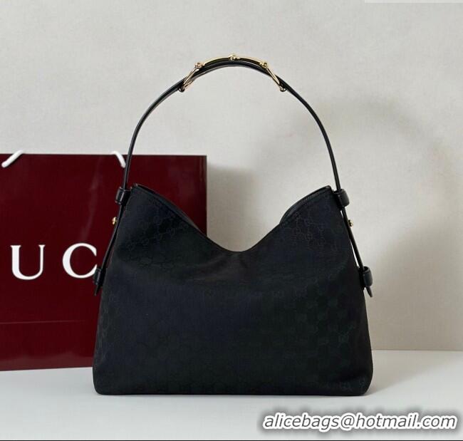 Best Quality Gucci Beatrix GG Canvas medium tote bag 850926 Black 2025