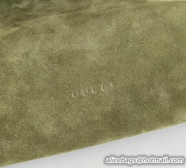 Well Crafted Gucci Beatrix Suede medium tote bag 850926 Green 2025