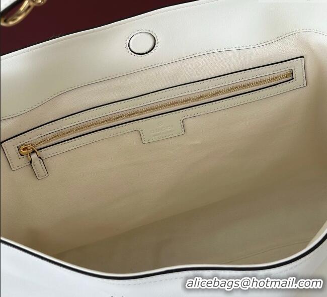 Grade Quality Gucci Beatrix Leather medium tote bag 850926 White 2025