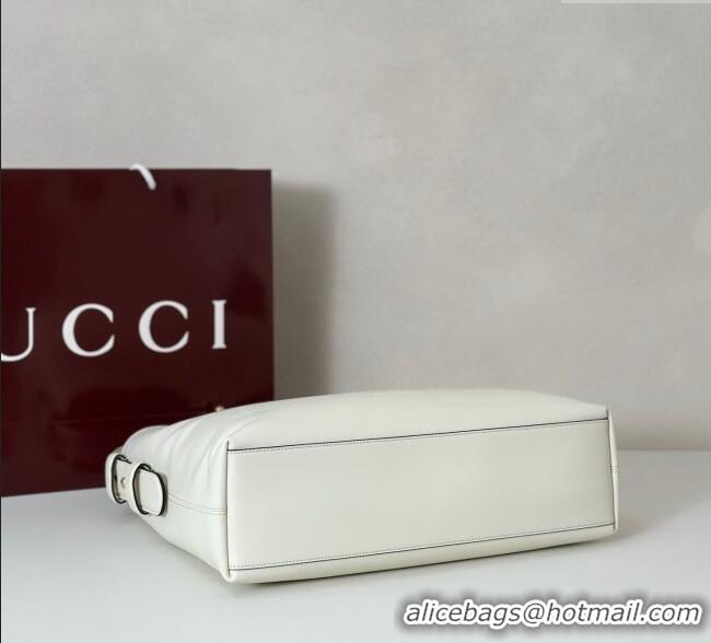 Grade Quality Gucci Beatrix Leather medium tote bag 850926 White 2025