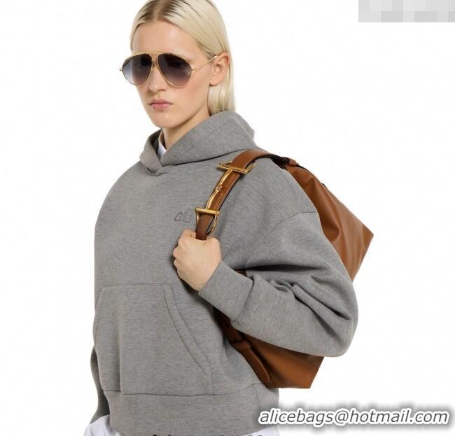 Famous Brand Gucci Beatrix Leather medium tote bag 850926 Brown 2025