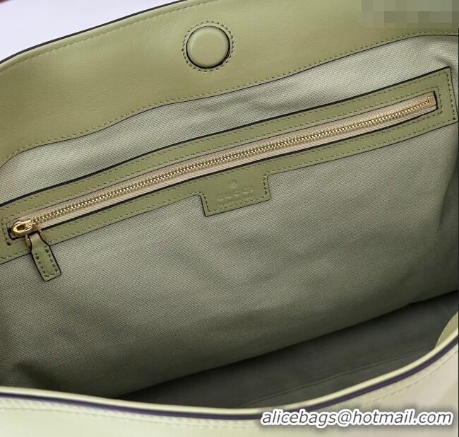 Best Product Gucci Beatrix Leather medium tote bag 850926 Sage Green 2025