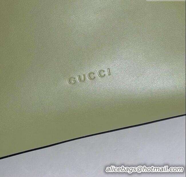 Top Quality Gucci Beatrix Leather large tote bag 850546 Sage Green 2025