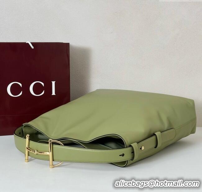 Top Quality Gucci Beatrix Leather large tote bag 850546 Sage Green 2025