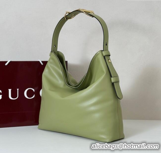 Top Quality Gucci Beatrix Leather large tote bag 850546 Sage Green 2025