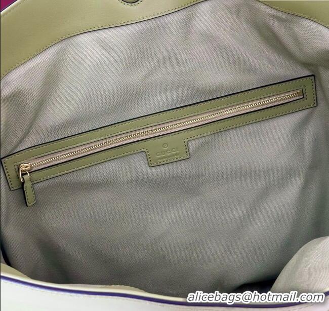 Top Quality Gucci Beatrix Leather large tote bag 850546 Sage Green 2025