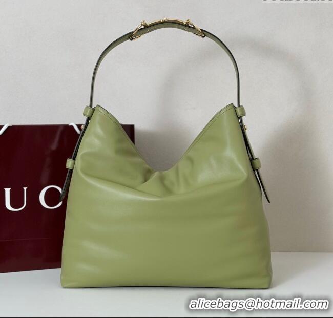 Top Quality Gucci Beatrix Leather large tote bag 850546 Sage Green 2025