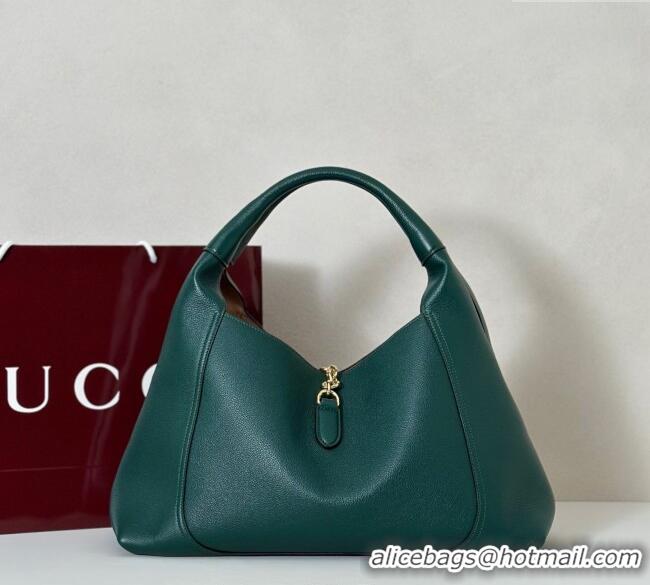 Promotional Gucci Softbit Leather Maxi Shoulder Bag with Oversized Half Horsebit 837466 Green 2025