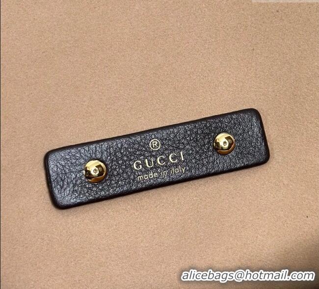 Top Grade Gucci Softbit Leather Maxi Shoulder Bag with Oversized Half Horsebit 837466 Dark Brown 2025