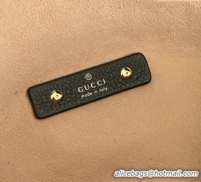 Luxury Cheap Gucci Softbit Leather Maxi Shoulder Bag with Oversized Half Horsebit 837466 Khaki 2025