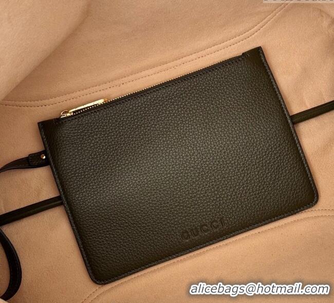 Luxury Cheap Gucci Softbit Leather Maxi Shoulder Bag with Oversized Half Horsebit 837466 Khaki 2025