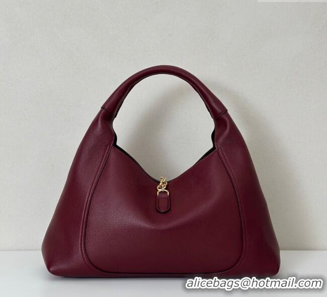 Well Crafted Gucci Softbit Leather Maxi Shoulder Bag with Oversized Half Horsebit 837466 Ancora Red 2025