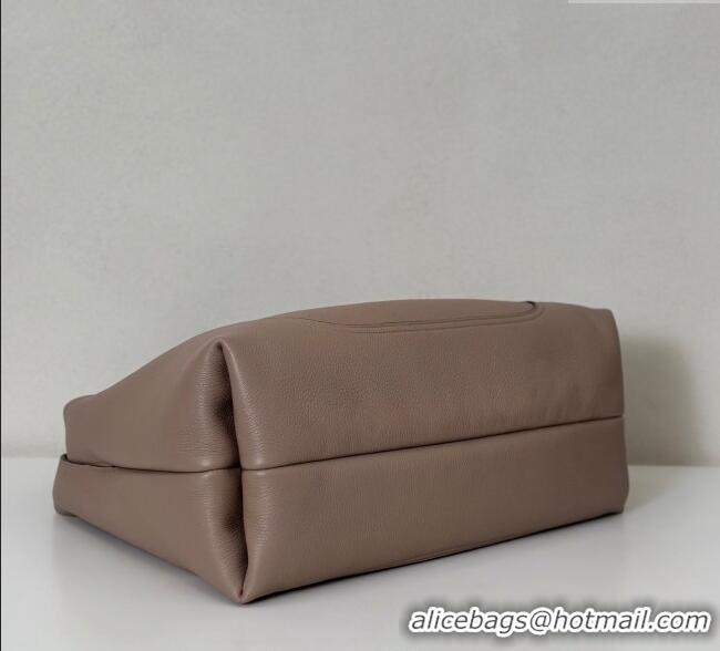 Cheap Price Gucci Softbit Leather Maxi Shoulder Bag with Oversized Half Horsebit 837466 Taupe 2025