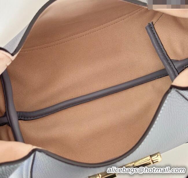 Best Design Gucci Softbit Leather Medium Shoulder Bag with Oversized Half Horsebit 837467 Light Blue 2025