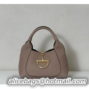 Grade Quality Gucci Softbit Leather Medium Shoulder Bag with Oversized Half Horsebit 837467 Taupe 2025