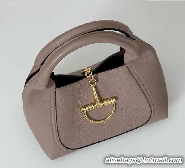 Grade Quality Gucci Softbit Leather Medium Shoulder Bag with Oversized Half Horsebit 837467 Taupe 2025