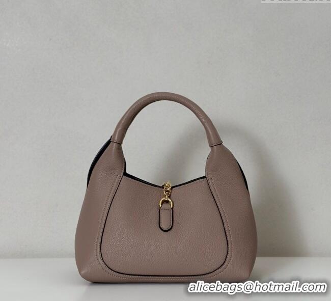 Grade Quality Gucci Softbit Leather Medium Shoulder Bag with Oversized Half Horsebit 837467 Taupe 2025