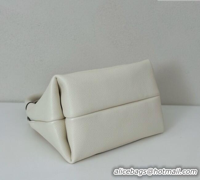 Market Sells Gucci Softbit Leather Medium Shoulder Bag with Oversized Half Horsebit 837467 White 2025