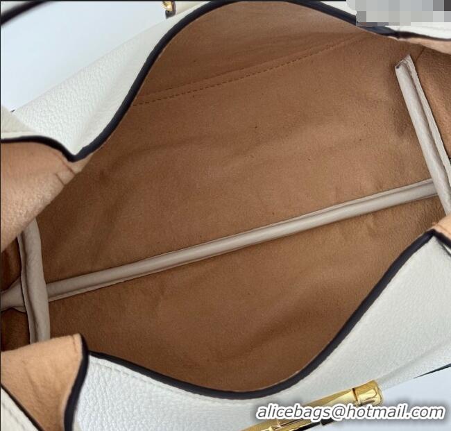 Market Sells Gucci Softbit Leather Medium Shoulder Bag with Oversized Half Horsebit 837467 White 2025