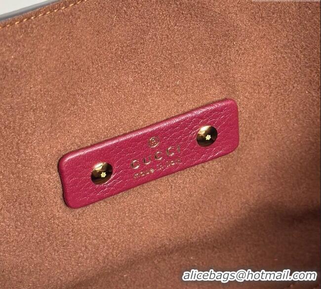 Best Product Gucci Softbit Leather Medium Shoulder Bag with Oversized Half Horsebit 837467 Ancora Red 2025