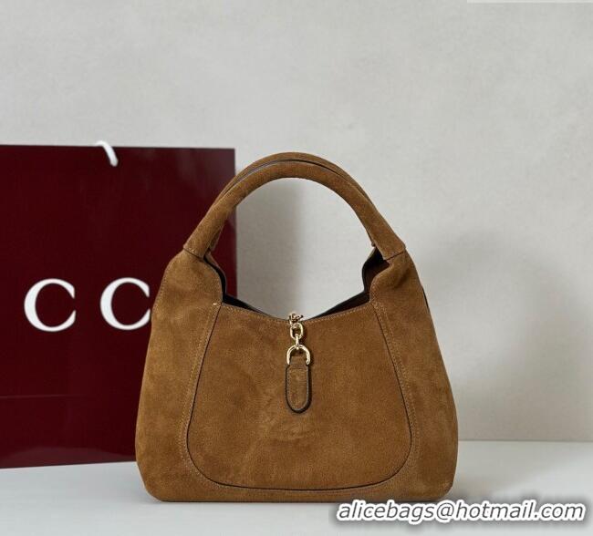 Market Sells Gucci Softbit Suede Medium Shoulder Bag with Oversized Half Horsebit 837467 Brown 2025