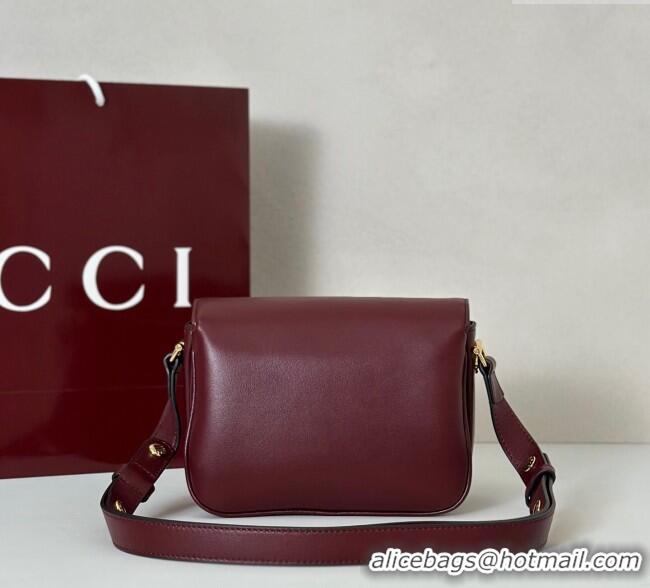 Affordable Price Gucci Horsebit 1955 Aura mini shoulder bag in Leather 847064 Ancora Red 2025