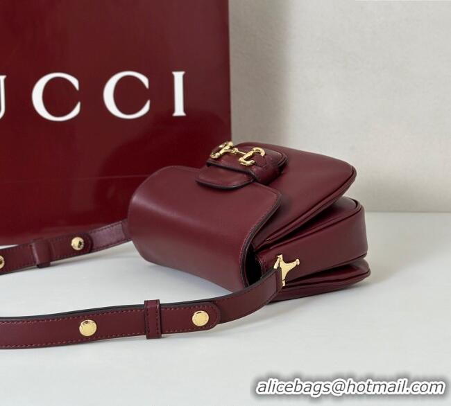 Affordable Price Gucci Horsebit 1955 Aura mini shoulder bag in Leather 847064 Ancora Red 2025