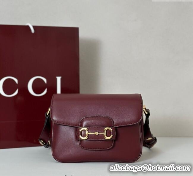 Affordable Price Gucci Horsebit 1955 Aura mini shoulder bag in Leather 847064 Ancora Red 2025