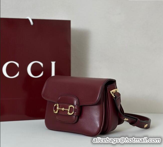 Affordable Price Gucci Horsebit 1955 Aura mini shoulder bag in Leather 847064 Ancora Red 2025