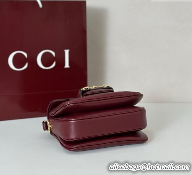 Affordable Price Gucci Horsebit 1955 Aura mini shoulder bag in Leather 847064 Ancora Red 2025