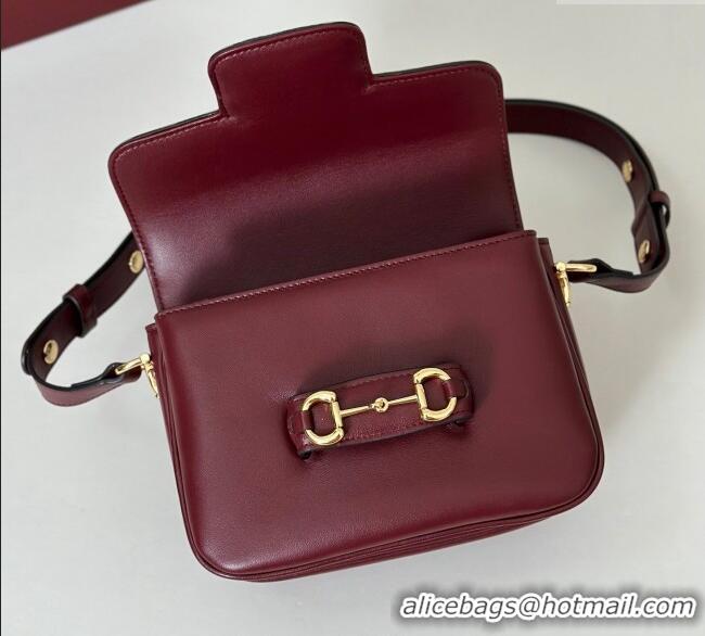 Affordable Price Gucci Horsebit 1955 Aura mini shoulder bag in Leather 847064 Ancora Red 2025