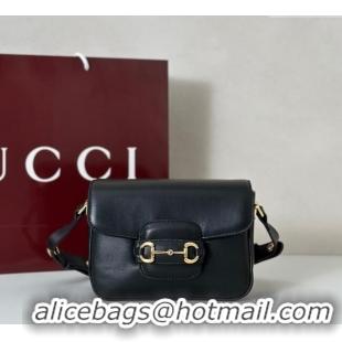Best Product Gucci Horsebit 1955 Aura mini shoulder bag in Leather 847064 Black 2025