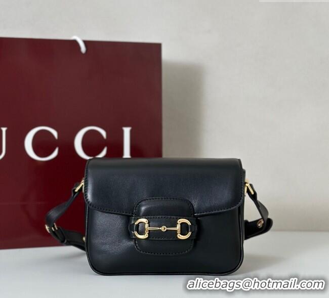 Best Product Gucci Horsebit 1955 Aura mini shoulder bag in Leather 847064 Black 2025