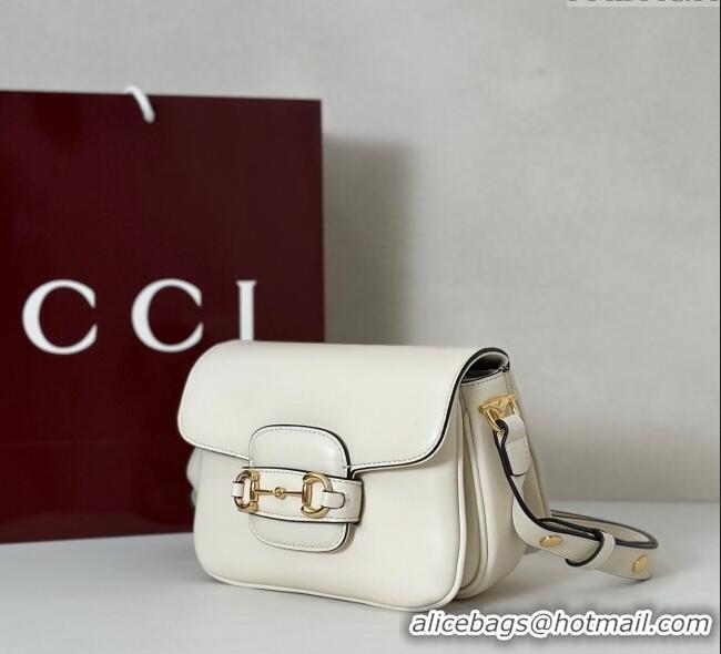 Best Price Gucci Horsebit 1955 Aura mini shoulder bag in Leather 847064 White 2025