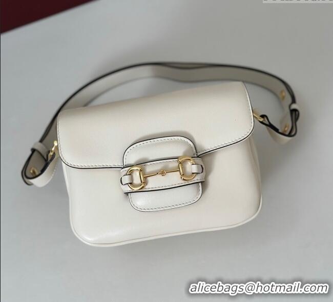 Best Price Gucci Horsebit 1955 Aura mini shoulder bag in Leather 847064 White 2025