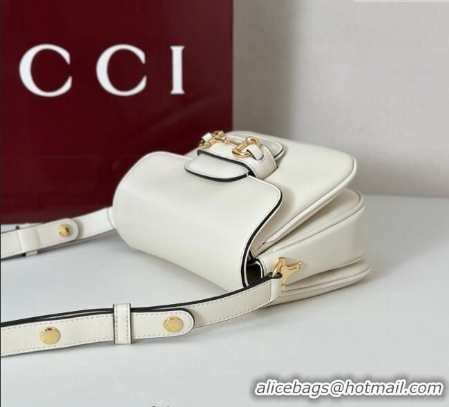 Best Price Gucci Horsebit 1955 Aura mini shoulder bag in Leather 847064 White 2025