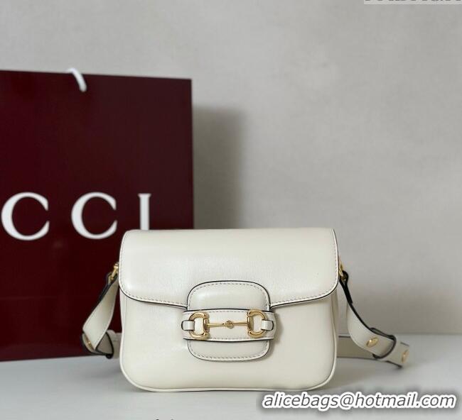 Best Price Gucci Horsebit 1955 Aura mini shoulder bag in Leather 847064 White 2025